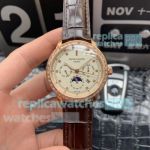 Swiss Grade Copy Patek Philippe Complications White Dial Rose Gold Watch